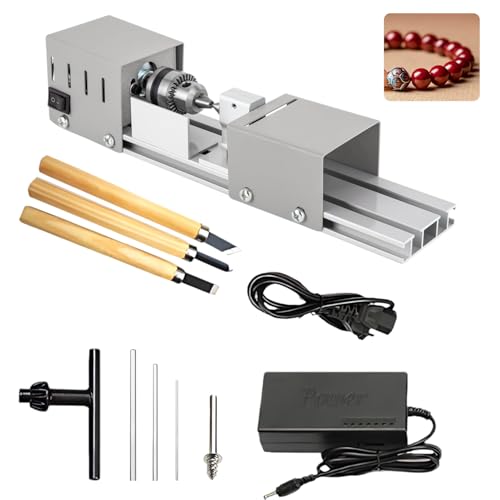 Mini Drehmaschine 125W Drehbank 2000-8000U/min, Metall Kleine Drehbank mit 7 Gang Einstellung, Klemmbereich von 0.02-0.24 Zoll, Drehmaschine Metall für Dreh, Einstech, Schleif und Schneidarbeiten Mini Drehmaschine 125W Drehbank 2000-8000U/min, Metall Kleine Drehbank mit 7 Gang Einstellung, Klemmbereich von 0.02-0.24 Zoll, Drehmaschine Metall für Dreh, Einstech, Schleif und Schneidarbeiten von Kensbro