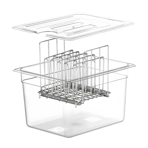 Sous Vide Behälter -11L mit Deckel und Rack für Sous Vide Stick Garer Mehrere Marken, Multifunktionaler Transparenter Behälter(Frei von BPA) von Kensbro