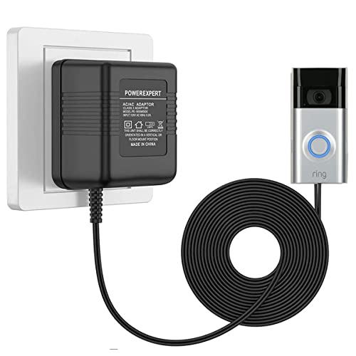 Türklingel Transformatoren 24 V/500mA, Black AC Netzteil Transformatorkabel, Smart Home Zubehör kompatibel mit Ring Video-Türklingel (5M) von Kensbro