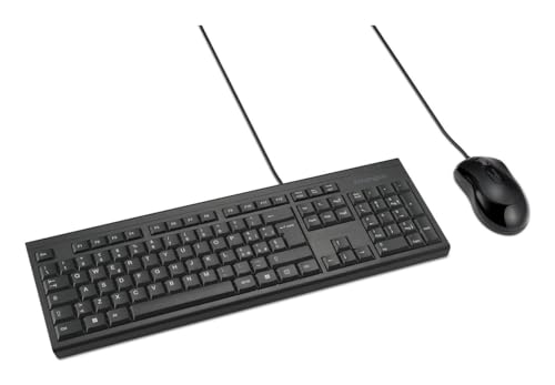 Kensington KM100 EQ Kabelgebundene Tastatur und Maus Set für Desktop-PC und Laptop, auslaufsicheres Design, kompatibel mit Windows und Mac, QWERTY ISO Layout, Schwarz, K75452IT Kensington KM100 EQ Kabelgebundene Tastatur und Maus Set für Desktop-PC und Laptop, auslaufsicheres Design, kompatibel mit Windows und Mac, QWERTY ISO Layout, Schwarz, K75452IT von Kensington