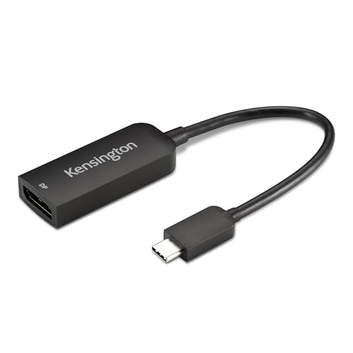 Kensington CV5000DP USB-C 4K / 8K DisplayPort 1.4 Adapter, Unterstützt 8K Video, DP-Kabel, Universelle Kompatibilität, Hochwertiger Computeradapter (K34680WW) von Kensington