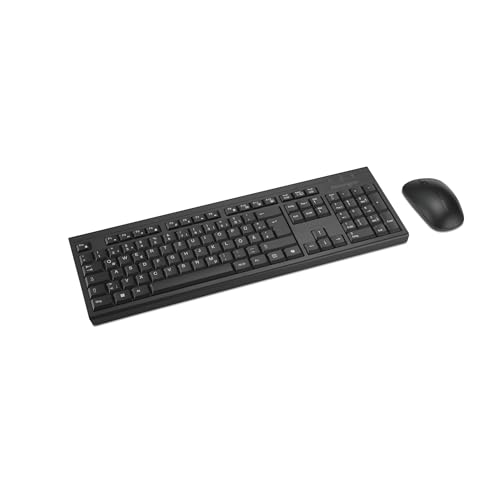 Kensington KM270 EQ Set Wiederaufladbare kabellose Full-Size Tastatur und beidhändige geräuschlose Maus für PC und Laptop, 2,4 GHz & BT 5.0, spritzwassergeschützt, QWERTZ ISO-Layout, Schwarz, K75560DE Kensington KM270 EQ Set Wiederaufladbare kabellose Full-Size Tastatur und beidhändige geräuschlose Maus für PC und Laptop, 2,4 GHz & BT 5.0, spritzwassergeschützt, QWERTZ ISO-Layout, Schwarz, K75560DE von Kensington