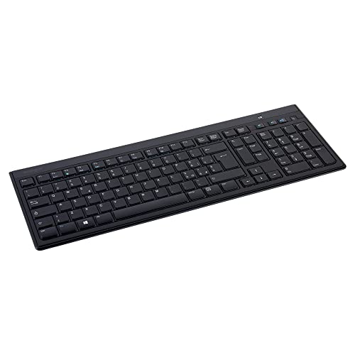 Kensington Kabellose Tastatur – AdvanceFit USB-Tastatur Slim in voller Größe, kompatibel mit Windows und Mac – Schwarz – K72344IT von Kensington