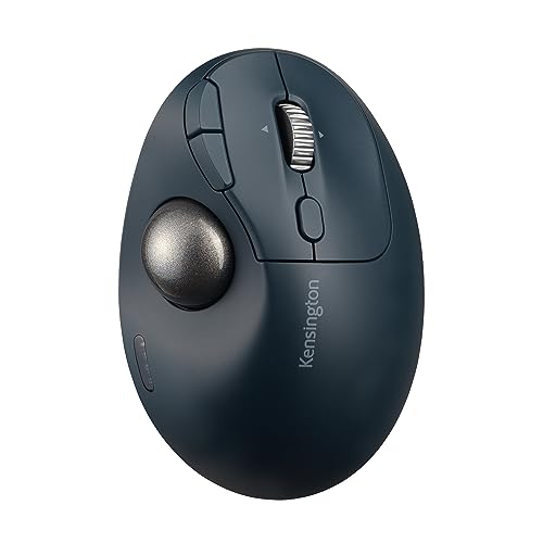 Kensington Pro Fit Ergo TB550 Trackball-Maus, wiederaufladbar Batterie, kabellose Bluetooth Maus, ergonomischer 34-mm-Trackball mit 4D-Scrollring, aus bis zu 51% recyceltem Kunststoff (K72196WW) von Kensington