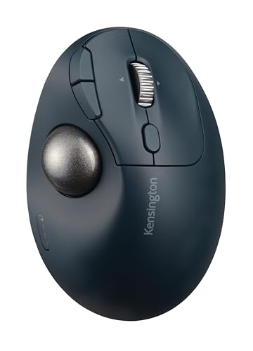 Kensington Pro Fit Ergo TB550 Trackball-Maus, wiederaufladbar Batterie, kabellose Bluetooth Maus, ergonomischer 34-mm-Trackball mit 4D-Scrollring, aus bis zu 51% recyceltem Kunststoff (K72196WW) von Kensington