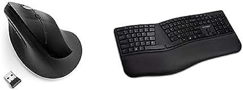 Kensington Set Pro Fit Ergo Kabellose Tastatur, Deutsche QWERTZ-Tastaturbelegung, K75401DE & Kensington Kabellose ergonomische vertikale Maus, Wireless Pro Fit Ergo, K75501EU Kensington Set Pro Fit Ergo Kabellose Tastatur, Deutsche QWERTZ-Tastaturbelegung, K75401DE & Kensington Kabellose ergonomische vertikale Maus, Wireless Pro Fit Ergo, K75501EU von Kensington