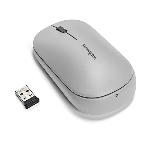 Kensington SureTrack Kabellose Maus mit Bluetooth und Nano-USB-Empfänger, Ideal für Laptops und Desktop-Computer, Kompatibel mit Chrome, Mac, Windows und Android, Grau, K75351WW von Kensington