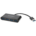 Kensington UH4000 4 x USB 3.0 Female auf 1 x USB 1.1 Male Hub K39121EU 4 Ports Schwarz von Kensington