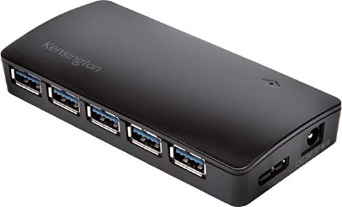 Kensington USB 3.0 Hub mit 7 Anschlüssen, Übertragungsgeschwindigkeit bis 5 Gbit/s - 4A Ladefunktion für Smartphones und Tablets, Plug-and-Play, HP, Dell, Windows, Macbook, K39123EU Kensington USB 3.0 Hub mit 7 Anschlüssen, Übertragungsgeschwindigkeit bis 5 Gbit/s - 4A Ladefunktion für Smartphones und Tablets, Plug-and-Play, HP, Dell, Windows, Macbook, K39123EU von Kensington