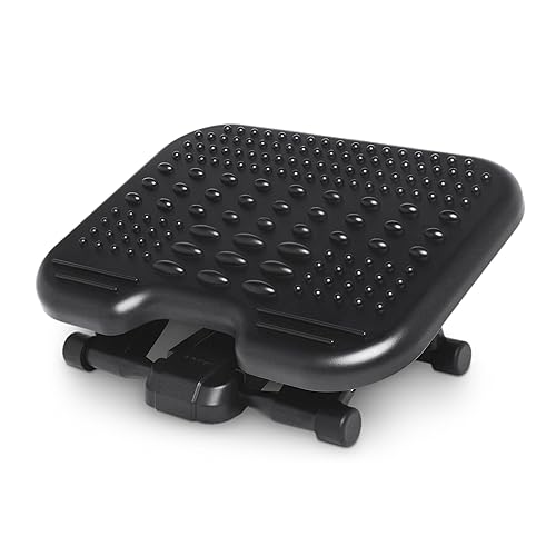 Kensington ergonomische Fußstütze SoleMassage für eine verbesserte Körperhaltung und orthopädische Entlastung mit stimulierender Massageoberfläche, schwarz, 56155EU von Kensington