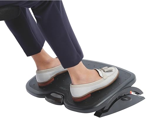 Kensington ergonomische Fußstütze SoleMate Plus für eine verbesserte Körperhaltung, Minderung chronischer Rückenschmerzen und orthopädische Entlastung, schwarz, K52789WW, 55 x 36 x 9 cm von Kensington