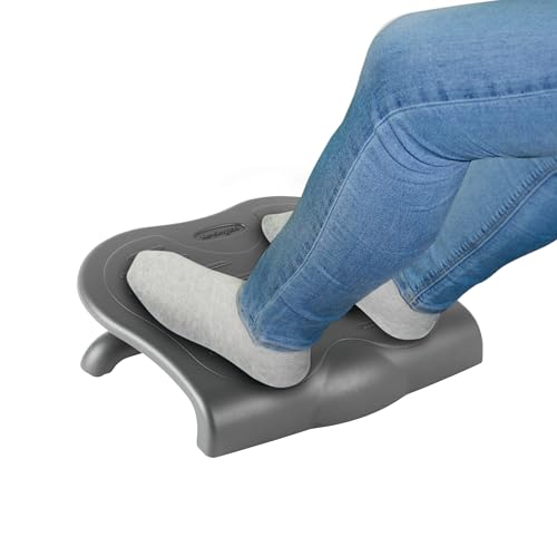 Kensington ergonomische Fußstütze SoleSaver, Höhenverstellbar, für eine verbesserte Körperhaltung, Minderung chronischer Rückenschmerzen und orthopädische Entlastung, Grau, 56152 von Kensington