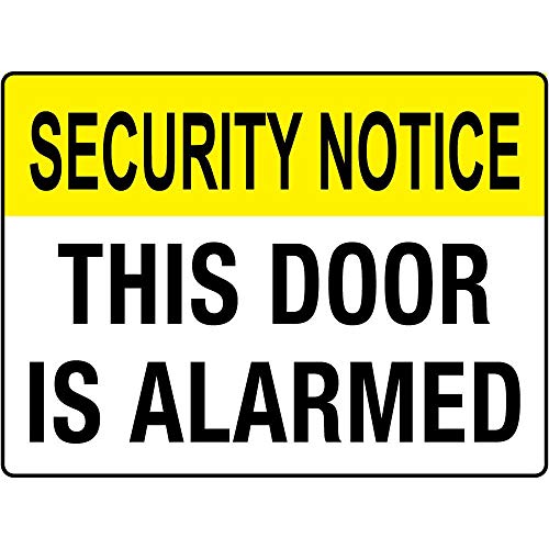 Kent Sparks Metall-Blechschild mit Aufschrift "Warning This Door is Alarmed", Industrieschild, 30,5 x 20,3 cm von Kent Sparks