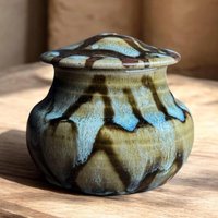 15 Cu/In Andenken - Kleine Urne Ungefähre Abmessungen 4 "x 4" Fassungsvermögen Kubikzoll Glänzende Glasur Glp-15Cu-2 von KentHarrisPottery