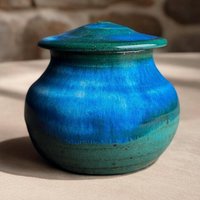 15 Cu/In Andenken - Kleine Urne Ungefähre Abmessungen 4 "x 4" Fassungsvermögen Kubikzoll Glänzende Glasur Sftp-15Cu-5 von KentHarrisPottery