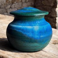 15 Cu/In Andenken - Kleine Urne Ungefähre Abmessungen 4 "x 4" Kapazität Kubikzoll Glänzende Glasur Sftp-15Cu-2 von KentHarrisPottery