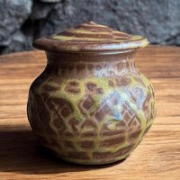 5 Cu/in Mini-Andenken-Urne - Handgemachte Keramik-Andenken-Urne Fassungsvermögen Kubikzoll 3, 5 "x 2, 5" Bap-5Cu-3 von KentHarrisPottery
