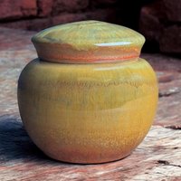50 Cu/in Kleine Größe - Haustier-Urne Urne Für Menschliche Asche Handgemachte Keramik-Urne 13 X 12 cm Fassungsvermögen Kubikzoll -Ctrss-50Cu-4 von KentHarrisPottery