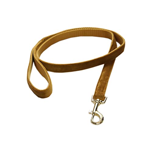 Kentucky Dogwear Velvet Dog Lead Hundeleine 1,2 m, Farbe:senfgelb von Kentucky