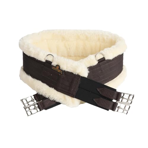 Kentucky Horsewear - Sattelgurt - Wolle/Fell - Braun 145 cm von Kentucky