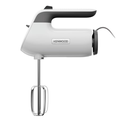 Kenwood QuickMix+ HMP50.000WH Handmixer - Handrührgerät mit variabler Geschwindigkeit und Pulsfunktion, inkl. Edelstahl-Knethaken und -Schneebesen zum Backen und Kochen, 650 Watt, Weiß von Kenwood