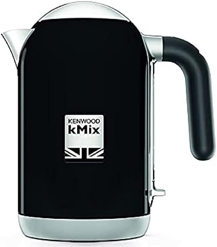 Kenwood kMix Wasserkocher ZJX740BK,hochwertiges Metallgehäuse im stylischen Design,herausnehmbarer Edelstahl-Kalkfilter,Automatische Abschaltung,360° Basis,Fassungsvermögen 1.7 Liter,2200 Watt,Schwarz von Kenwood
