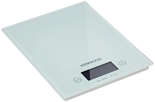 KENWOOD Digitale Küchenwaage Glas DS401WH bis 8 kg Automatische Abschaltung weiß von Kenwood
