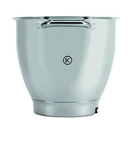 Kenwood KAT811SS Rührschüssel, 6,7 Liter Edelstahl-Schüssel TITANIUM XL SS BOWL, Küchenmaschinen Zubehör,Silber von Kenwood