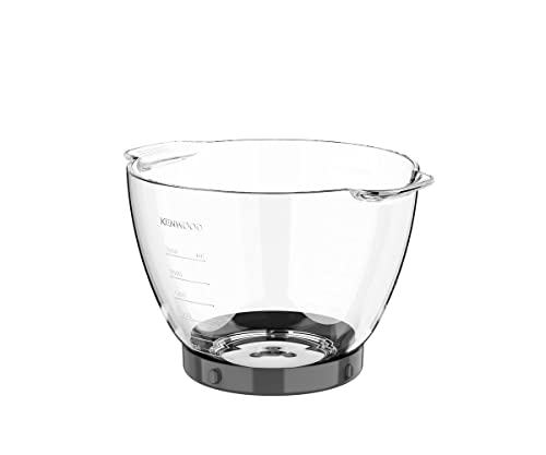 Kenwood Glas-Schüssel KAB30.000CL, Zubehör für Titanium Chef Baker und Titanium Chef Baker Patissier XL Küchenmaschine, Rührschüssel mit 4,6 Liter Fassungsvermögen, Spülmaschinenfest, Glas von Kenwood