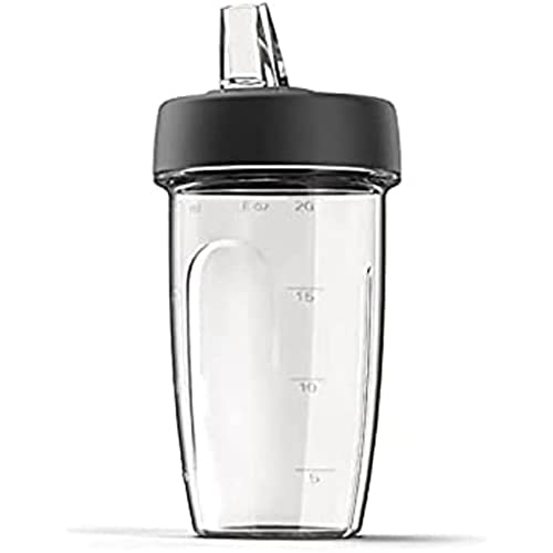 Kenwood KAH740PL Blend Xtract Sport Mixer (Smoothies, Säfte, Milchshakes, Küchenmaschinen Zubehör, Geeignet für alle Kenwood Chef Küchenmaschinen. 2 x 0,6 L Trinkbecher),Grau von Kenwood