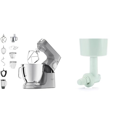 Kenwood Titanium Chef Baker XL KVL85.424SI & KAX941PL Getreidemühle (Küchenmaschinen-Zubehör, Geeignet für alle Chef und kMix Küchenmaschinen, Stahlmahlwerk), Weiß von Kenwood