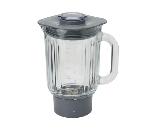 Kenwood Zubehör Mixer aus Glas KAP60.000GY, Zubehör für Planetenmischer, Thermoresist Glas mit Klingen aus Edelstahl, kompatibel mit Prospero+, Fassungsvermögen 1,2 l von Kenwood