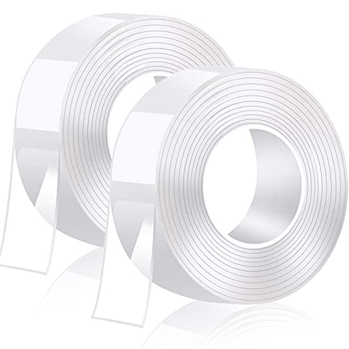 Doppelseitiges Klebeband Extra Stark, Waschbares Spurlos Dünn Nano Tape, Transparent und Ablösbar Beidseitiges Klebeband für Teppich, Zuhause, Küche, Auto oder Büro(10M * 2CM * 2MM) von Keogh