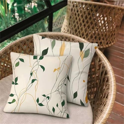 Kissenbezug 70x70 Grün, Blatt Deko Schlafzimmer Sitzkissen, Leinen Outdoorkissen, Wasserdichte Atmungsaktiv Kissenhüllen, Bett Wohnzimmer Gartenkissen Sofakissen, Sommer Herbst Familie Dekor D-309 Kissenbezug 70x70 Grün, Blatt Deko Schlafzimmer Sitzkissen, Leinen Outdoorkissen, Wasserdichte Atmungsaktiv Kissenhüllen, Bett Wohnzimmer Gartenkissen Sofakissen, Sommer Herbst Familie Dekor D-309 von Keoxco