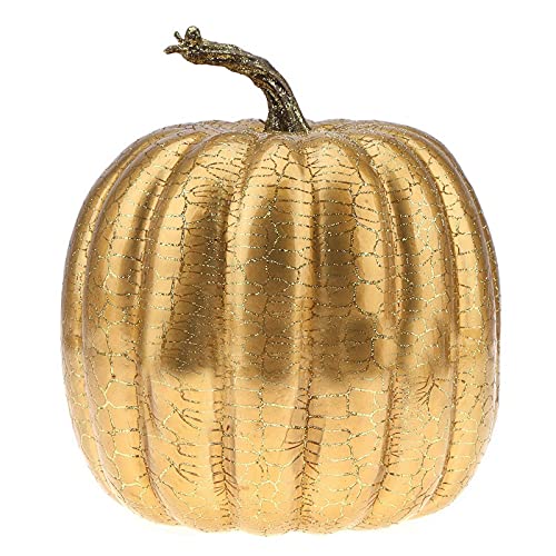 Kepfire 1 Pcs Simulation Gefälscht Kürbis Künstlich Realistisch Halloween Herbst Dekoration Küche Party Tisch Ornament - Gold von Kepfire