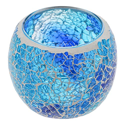 Kepfire Mosaik Glas Kerzenhalter Zuhause Party Weihnachten Dekorativ Kerzenständer Handgemacht Teelichthalter Leuchter Vase - Stil C von Kepfire