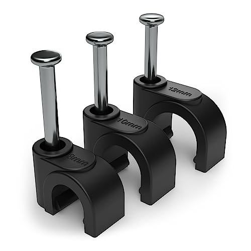 5mm Runde Schwarze Kabelklammern, 100 Stück - für Effektives Kabelmanagement - Kabelnägel für Elektro-/Ethernet-Wandkabel, Nagelklammern für Telefon, Tv-Drahtklammern, Kabelsäuberung 5mm Runde Schwarze Kabelklammern, 100 Stück - für Effektives Kabelmanagement - Kabelnägel für Elektro-/Ethernet-Wandkabel, Nagelklammern für Telefon, Tv-Drahtklammern, Kabelsäuberung von Keple