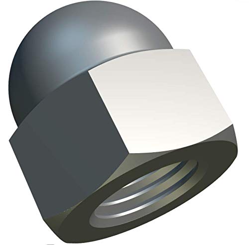 Dome Cap M5 Kopf Innengewinde Nuss Rostfreier Stahl Sechskantmuttern (25 Stück) Gewinde für Schrauben/Bolzen - Dia Dome Kopf Kappe Mutter Schutz Abdeckung Zertifizierter DIN 1587 (5mm) von Keple