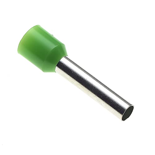 Isolierte Aderendhülse, 18X6mm, 100 Stück - Isolierter Aderendhülsenstift, Kabelschuhe, Französische Grüne Nylonhülsen von Keple