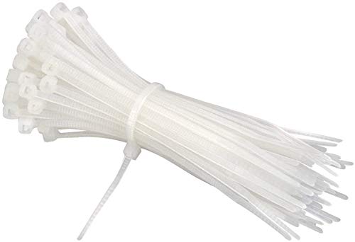 Kabelbinder Weiß Nylon-Reißverschlussbinder für Heimwerker, Büro, Garten, Garage und Werkstatt, Mehrfachpackung Kunststoffbinder Größe: 3.6mm x 140mm Packung mit 100 Stücke von Keple