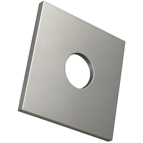 M14 Unterlegscheiben Vierkantplatte, rechteckige Unterlegscheibe mit Rundloch, robuste Unterlegscheibe verzinkt verzinkt für 14 mm Bolzen/Muttern DIN436 (10 Stück) von Keple