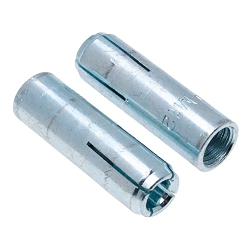 M16 Einschlaganker, gerändelter Spreizdübel mit Innengewinde aus Stahl, 16 mm x 65 mm Drop-in-Bolzenhülse, Stecker, Maschinenbolzenkeilanker für Beton, Beton, Stein, Ziegelwand (10 Stück) von Keple