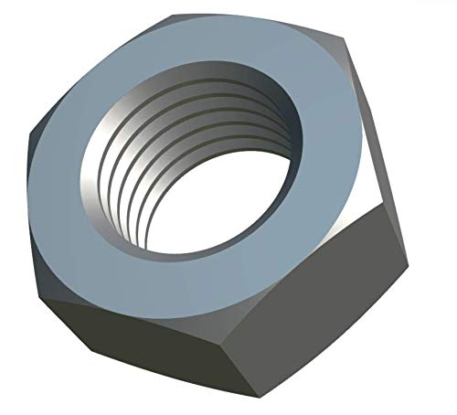 M18 Sechskantmutter aus Edelstahl für Bolzen – Metall mit grobem Gewinde – Norm EN 24032 DIN934 (15 mm x 27 mm) von Keple