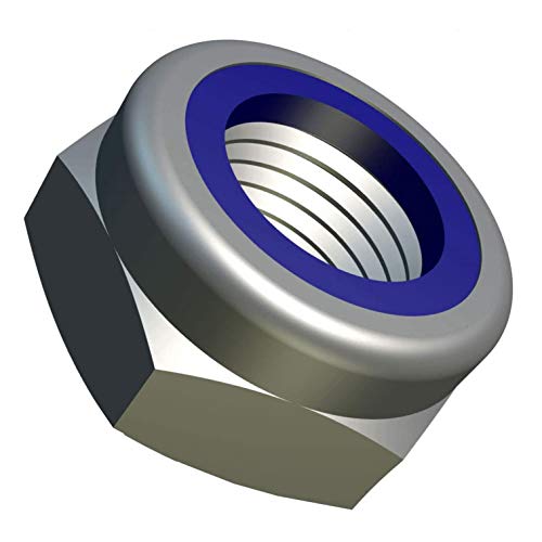 M5 Sechskantmutter (100 Stück) Edelstahl Sicherungsmutter Nylon Sicherungsmutter für Bolzen/Schrauben – Befestigung ISO 10511 DIN 985 5 mm von Keple