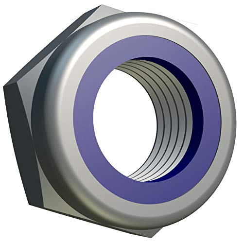 M5 Selbstsichernde Muttern (Stück25) Stahl Sechskant Stoppmuttern Klemmmuttern Muttern Selbstsichernde DIN 985 ISO 10511 (5mm Ø) von Keple