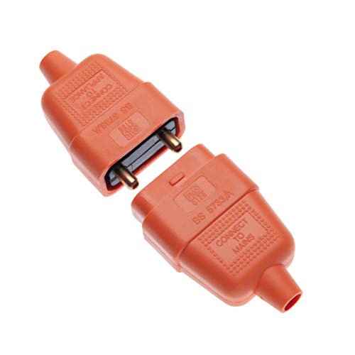 Reparaturset für Rasenmäherkabel, 2-poliger Gummiflex-Verbinder, 10A AMP Adapter, In-Line-Kupplung, 2-Kern-Stecker und Kabelbuchse, kompatibel mit elektrischem Garten-Rasenmäher Reparaturset für Rasenmäherkabel, 2-poliger Gummiflex-Verbinder, 10A AMP Adapter, In-Line-Kupplung, 2-Kern-Stecker und Kabelbuchse, kompatibel mit elektrischem Garten-Rasenmäher von Keple