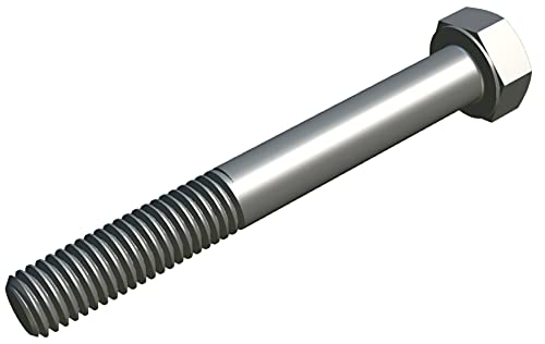 Sechskantschrauben mit Schaft (Packung mit 10) Sechskantschrauben Klasse 8.8 Hochfester Verzinkter Stahl Standard DIN931 ISO 4014 M8X90 (5.3 mm x 90 mm) von Keple