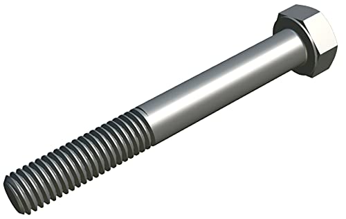 Sechskantschrauben mit Schaft (Packung mit 2) Sechskantschrauben Klasse 8.8 Hochfester Verzinkter Stahl Standard DIN931 ISO 4014 M16X55 (10 mm x 55 mm) von Keple