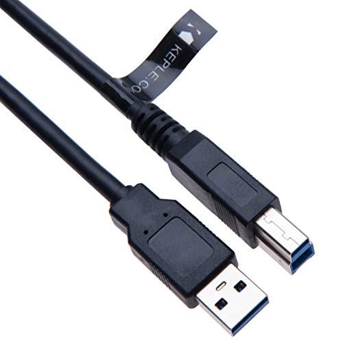 USB 3.0 SuperSpeed Kabel A Stecker auf Typ B Stecker / Adapterkabel für Drucker Scanner Festplattenserver Digital-Fotografiegeräte Docking Station Kamera USB HUB 3,5" SATA Gehäuse / 0,5 m Schwarz von Keple