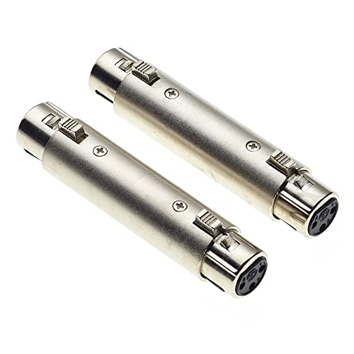 Keple XLR Buchse zu Buchse Adapter, 3 Pin Stecker Gender Changer Coupler Mic Line Adapter, 2 Stück von Keple